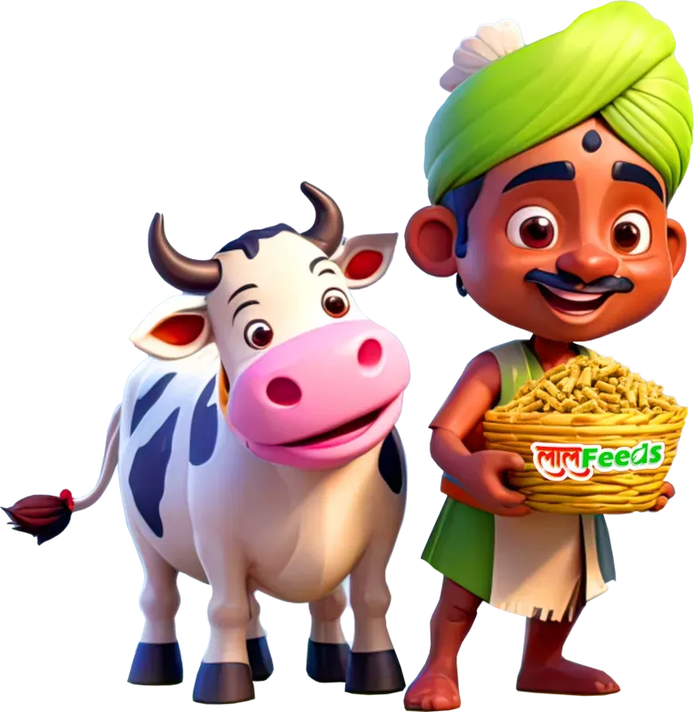 Lal Feeds mascot with cow
